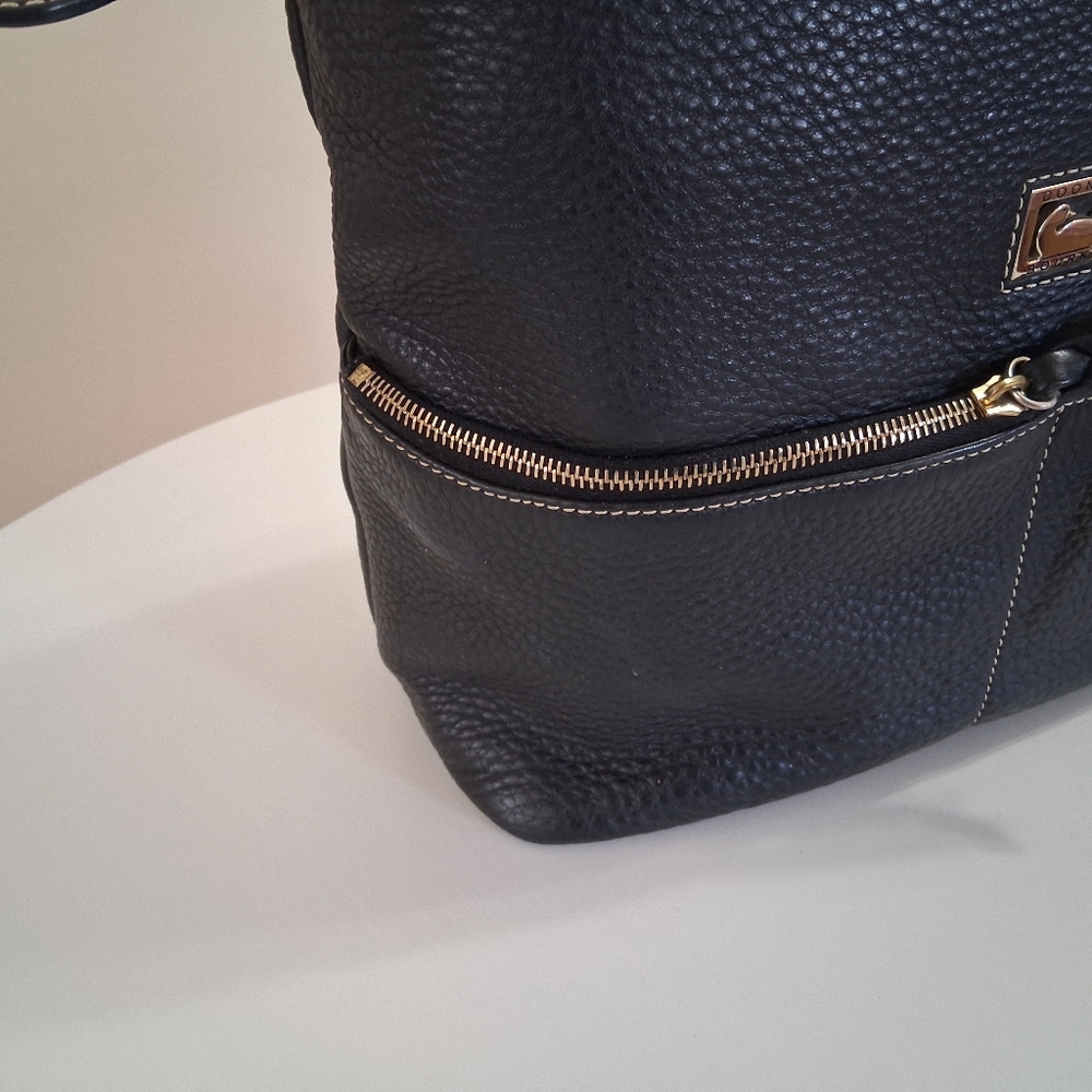 Dooney & Bourke Black Pebbled Leather Shoulder Bag - Picture 8 of 16